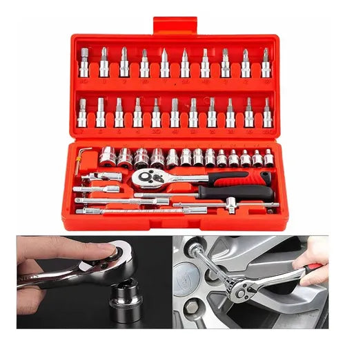 SET DE HERRAMIENTAS 46 LLAVE DE 1/4
